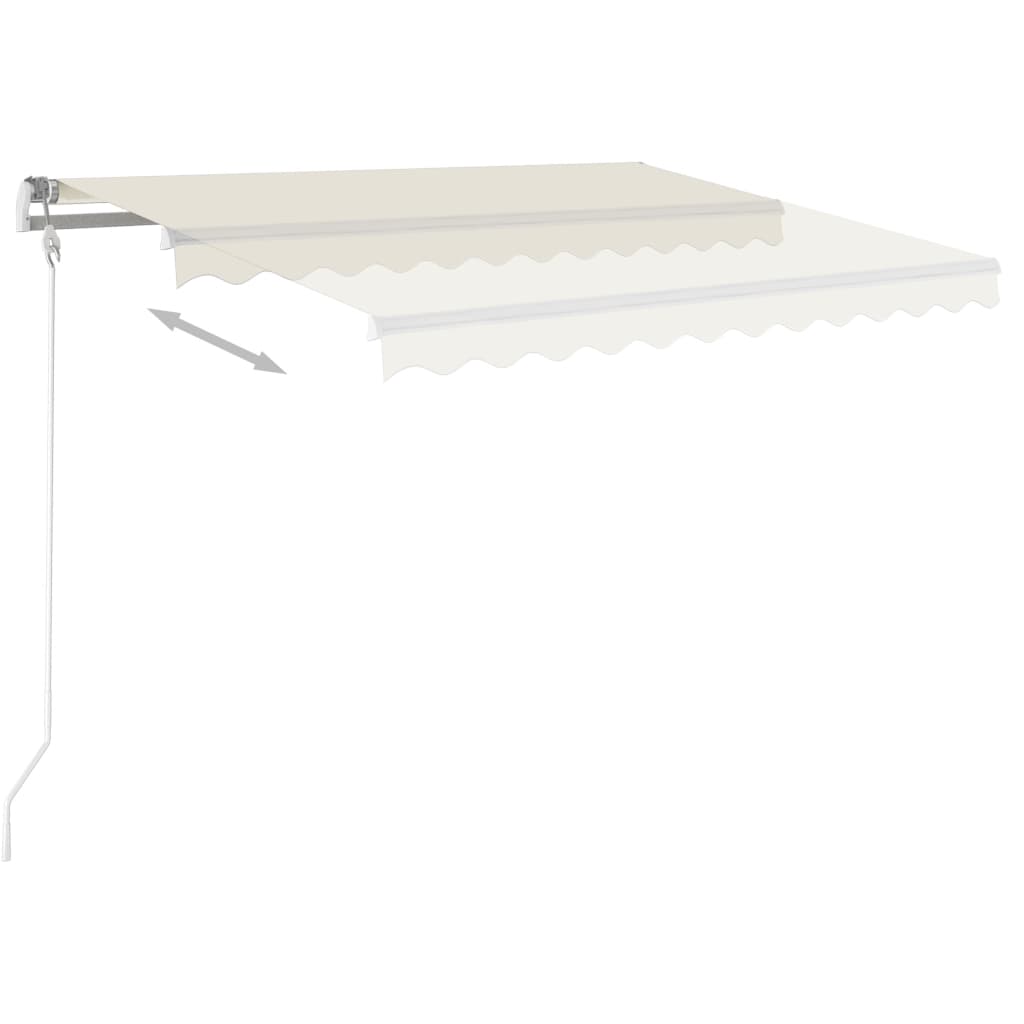 Vidaxl Luifel Automatik mit LED- und Windsensor 350x250 cm Creme Farbe