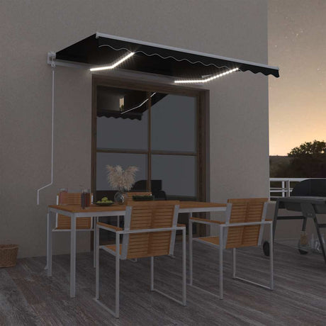 Vidaxx Markisenautomatik mit LED und Windsensor 350x250 cm Anthrazit