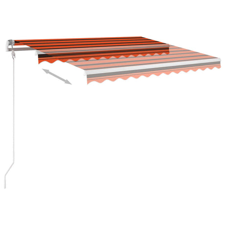 Vidaxx Markisenautomatik mit LED-Windsensor 350x250 cm Orangebraun