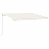 Vidaxl luifel manuell ausziehbar mit LED 400x300 cm cremefarben
