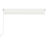 Vidaxl luifel manuell ausziehbar mit LED 400x300 cm cremefarben