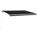 Vidaxl Luifel manuell ausziehbar mit LED 450x300 cm Anthrazitfarbe