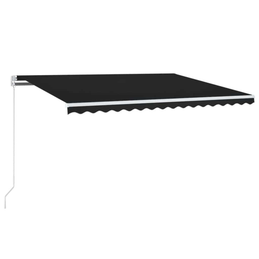 Vidaxl Luifel Automatik mit LED- und Windsensor 450x300 cm Anthrazit