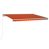 Vidaxl Luifel Automatik mit LED -Windsensor 450x300 cm Orange Braun