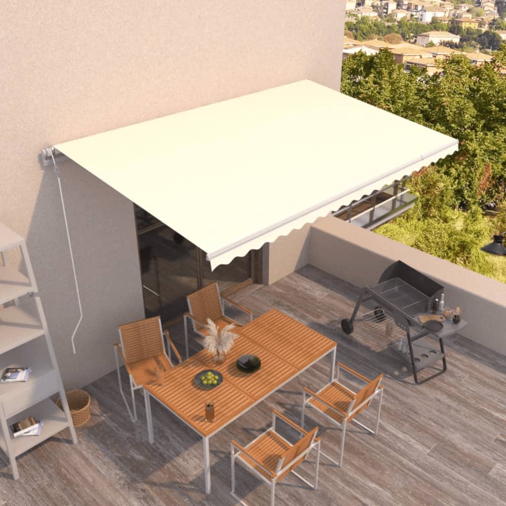 Vidaxl luifel erstreckt sich automatisch 500x300 cm cremefarben.