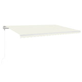 Vidaxl Luifel Automatik mit LED- und Windsensor 500x300 cm Creme Farbe