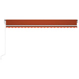 Vidaxl Luifel Automatik mit LED -Windsensor 500x300 cm Orange Braun