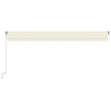 Vidaxl luifel manuell ausziehbar mit LED 600x300 cm cremefarben