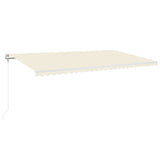 Vidaxl Luifel Automatik mit LED- und Windsensor 600x300 cm Creme Farbe