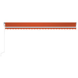 Vidaxl Luifel Automatik mit LED -Windsensor 600x300 cm Orange Braun