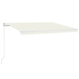 Vidaxl luifel manuell ausziehbar mit LED 400x350 cm cremefarben