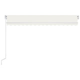 Vidaxl luifel manuell ausziehbar mit LED 400x350 cm cremefarben