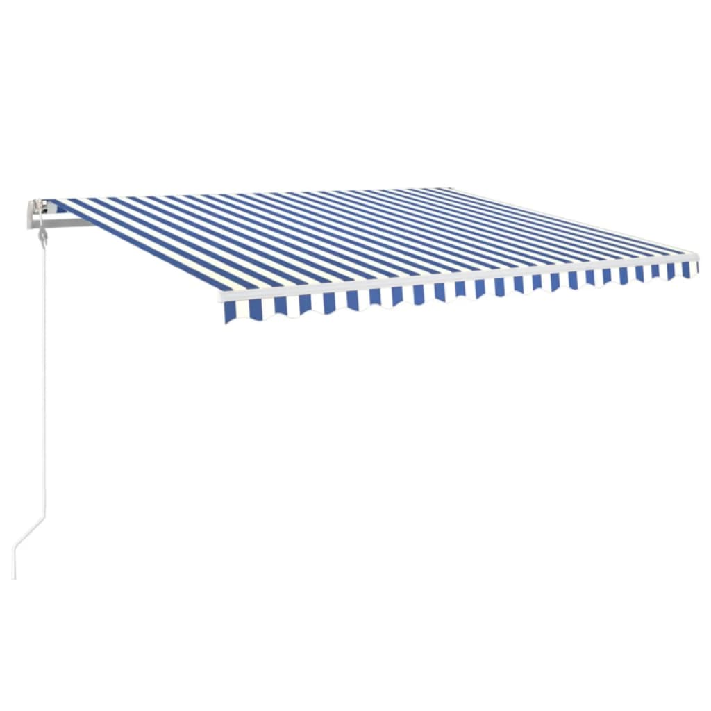 Vidaxl Luifel erstreckt sich automatisch 400x350 cm blau und weiß