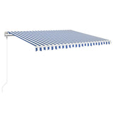 Vidaxl Luifel erstreckt sich automatisch 400x350 cm blau und weiß