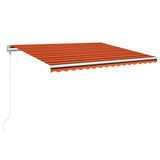 Vidaxl Luifel Automatik mit LED -Windsensor 450x350 cm Orange Braun