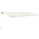 Vidaxl luifel erstreckt sich manuell 500x350 cm cremefarben.