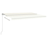 Vidaxl luifel erstreckt sich manuell 500x350 cm cremefarben.