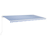 Vidaxl Luifel erstreckt sich manuell 600x350 cm blau und weiß
