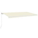 Vidaxl luifel erstreckt sich manuell 600x350 cm cremefarben.
