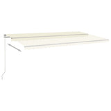 Vidaxl luifel erstreckt sich manuell 600x350 cm cremefarben.