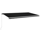 Vidaxl luifel erstreckt sich manuell 600x350 cm Anthrazit -ausgelöst