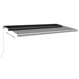 Vidaxl luifel erstreckt sich manuell 600x350 cm Anthrazit -ausgelöst