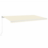 Vidaxl Luifel mit LED 600x350 cm cremefarbener geleitet