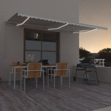 Vidaxl Luifel mit LED 600x350 cm cremefarbener geleitet
