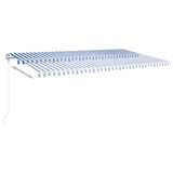 Vidaxl Luifel Automatisch erweiterbar 600x350 cm blau und weiß