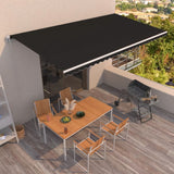 Vidaxl luifel Automatisch erweiterbar 600 x 350 cm Anthrazit -ausgelöst
