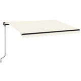 Vidaxl Luifel mit LED 350x250 cm cremefarbener Colored manuell ausziehbar