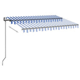 Vidaxl Laifel Automatik mit LED- und Windsensor 350x250 cm blau weiß