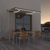Vidaxl Luifel Automatik mit LED- und Windsensor 350x250 cm Creme Farbe