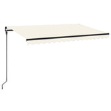 Vidaxl Luifel mit LED 450x300 cm creme -gepflegt