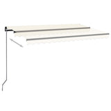 Vidaxl Luifel mit LED 450x300 cm creme -gepflegt