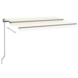 Vidaxl Luifel Automatik mit LED- und Windsensor 450x300 cm Creme Farbe