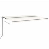 Vidaxl luifel erstreckt sich manuell 500x300 cm creme -gelöscht