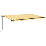 Vidaxl Luifel erweitert automatisch 500x300 cm gelb und weiß