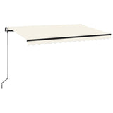 Vidaxl luifel erstreckt sich manuell 400x350 cm cremefarben.