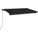 Vidaxl luifel erstreckt sich manuell 400 x 350 cm Anthrazit -ausgelöst