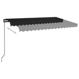 Vidaxl luifel manuell erweiterbar mit LED 400x350 cm Anthrazitfarbe