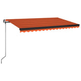 Vidaxl Luifel erstreckt sich manuell 450 x 350 cm orange und braun