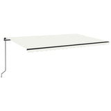 Vidaxl luifel manuell ausziehbar mit LED 500x350 cm cremefarben