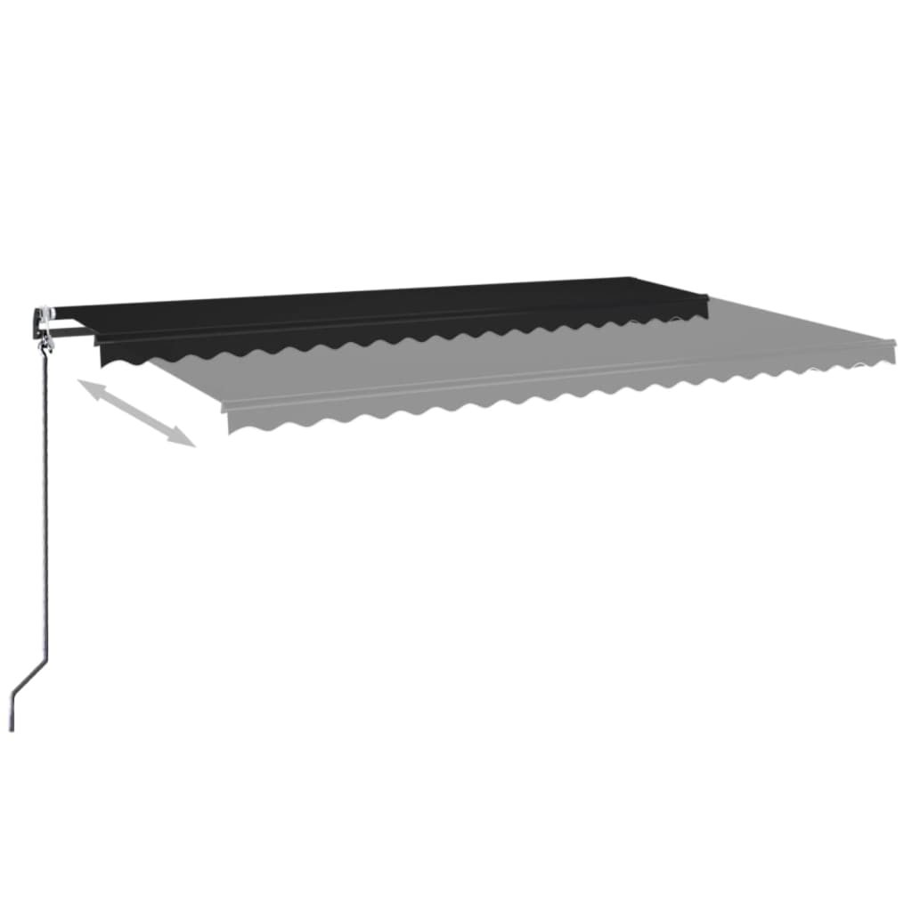 Vidaxl luifel erweitert automatisch 500x350 cm Anthrazit -Colored