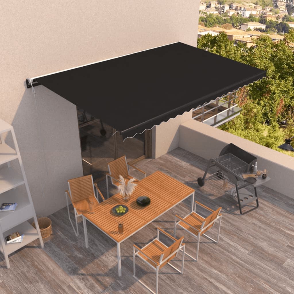 Vidaxl luifel erweitert automatisch 500x350 cm Anthrazit -Colored