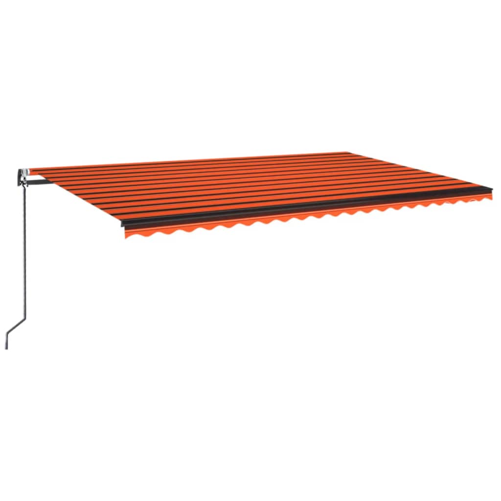Vidaxl Luifel erstreckt sich automatisch 500x350 cm orange und braun