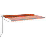 Vidaxl Luifel erstreckt sich automatisch 500x350 cm orange und braun