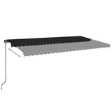 Vidaxl luifel erstreckt sich manuell 600x350 cm Anthrazit -ausgelöst