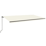 Vidaxl Luifel mit LED 600x350 cm cremefarbener geleitet