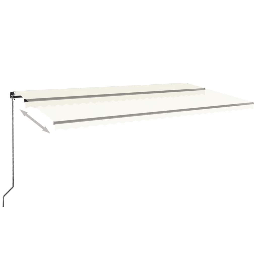 Vidaxl Luifel mit LED 600x350 cm cremefarbener geleitet